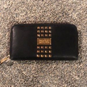Badgley Mischka black and gold wallet